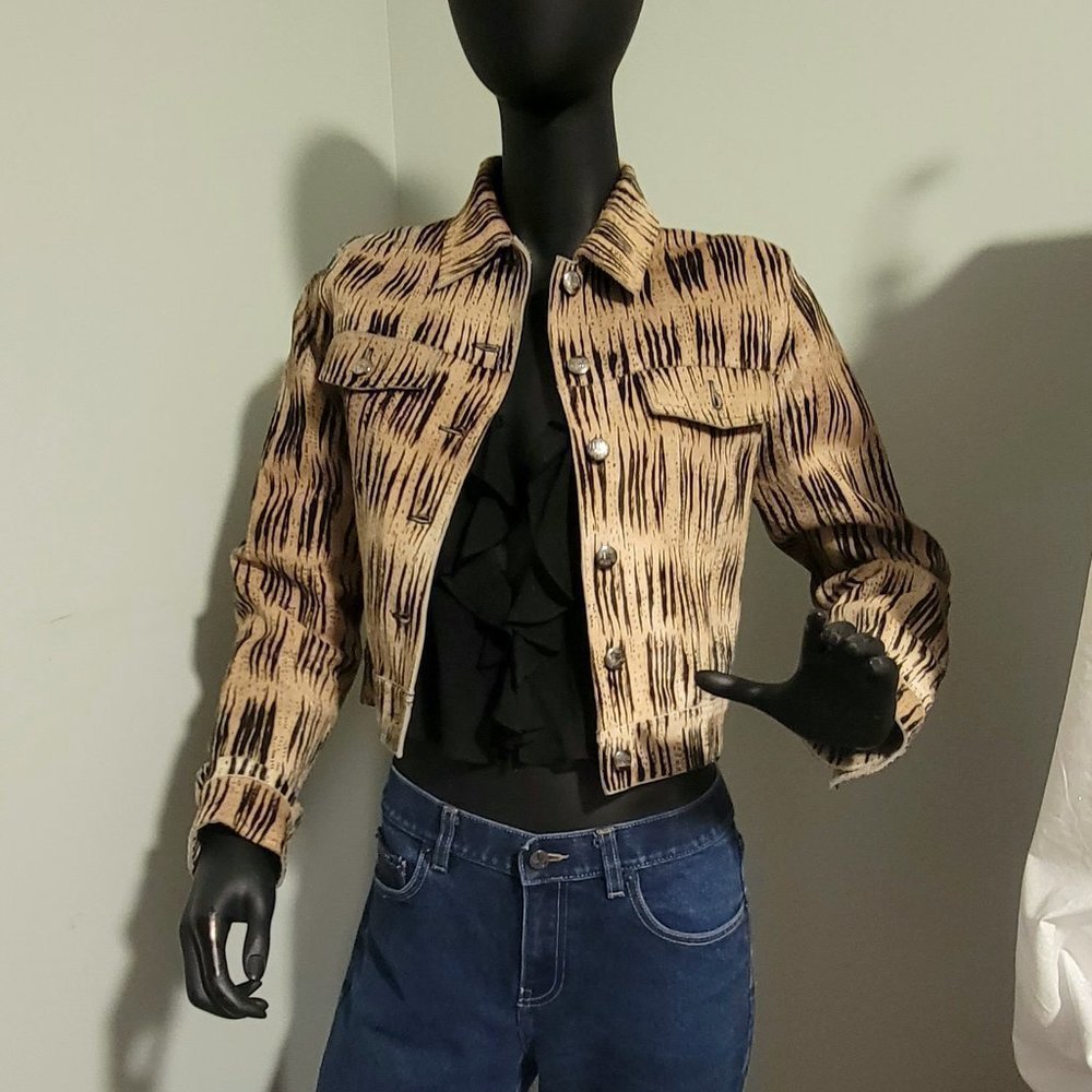 NWT Vintage FENDI SELLERIA Pony Hair Jungle Jacket - Picture 10 of 15